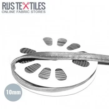 Ruban De Passepoil Simili Cuir Argent 10mm