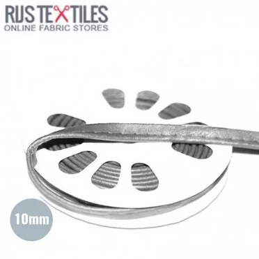 Paspelband Lederimitat Silber 10mm - (Bänder & Borten)