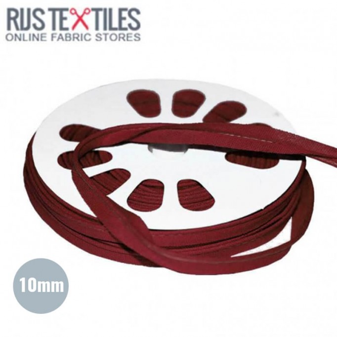 Cotton Piping Tape Bordeaux 10mm - (Ribbons )