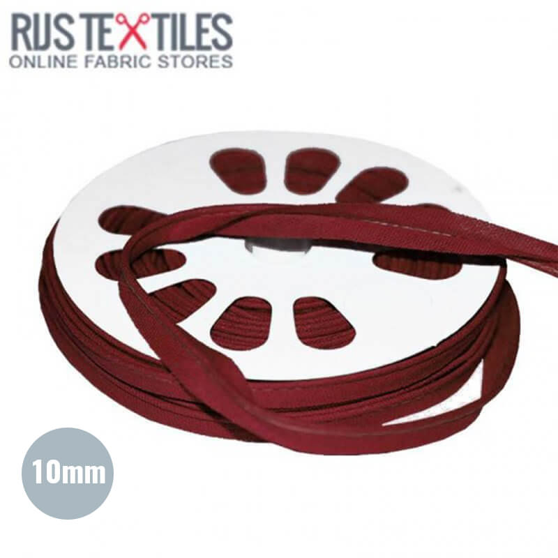 Paspelband Katoen Bordeaux 10mm