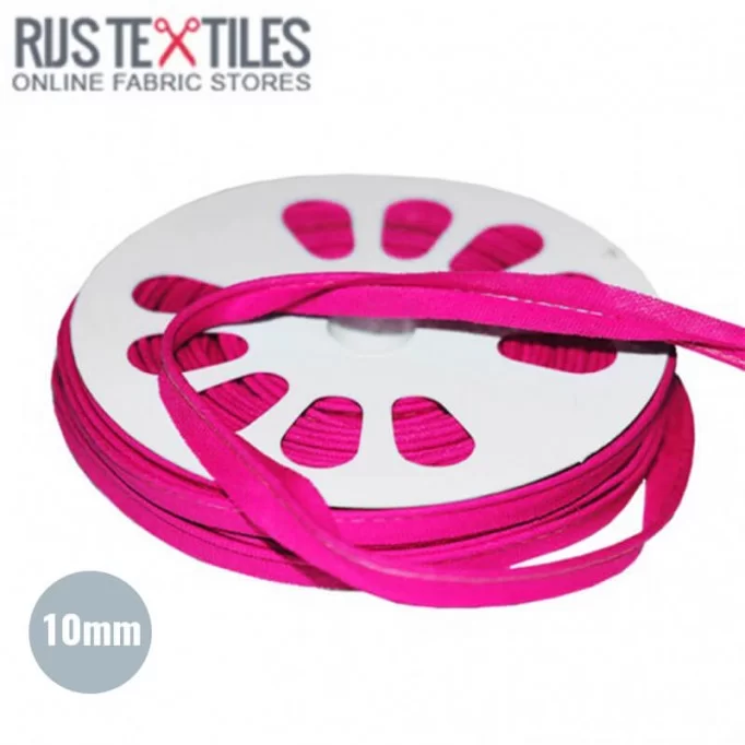 Cotton Piping Tape Fuchsia 10mm - (Ribbons )