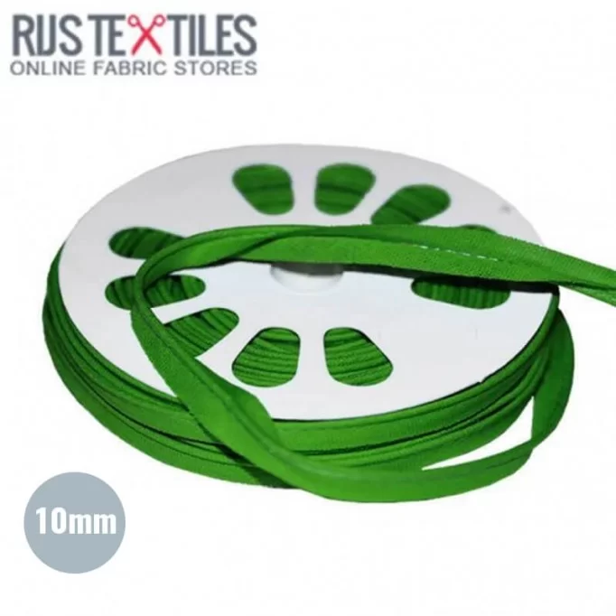 Paspelband Katoen Grasgroen 10mm - (Banden En Linten)