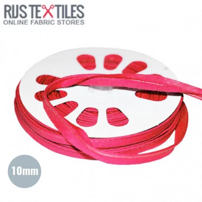 Ruban De Passepoil Coton Hot Pink 10mm - (Rubans)