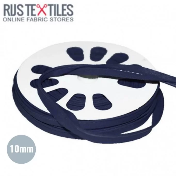 Cotton Piping Tape Navy 10mm - (Ribbons )