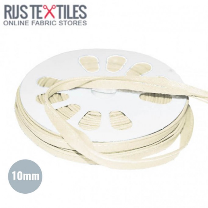 Cotton Piping Tape Off White 10mm - (Ribbons )