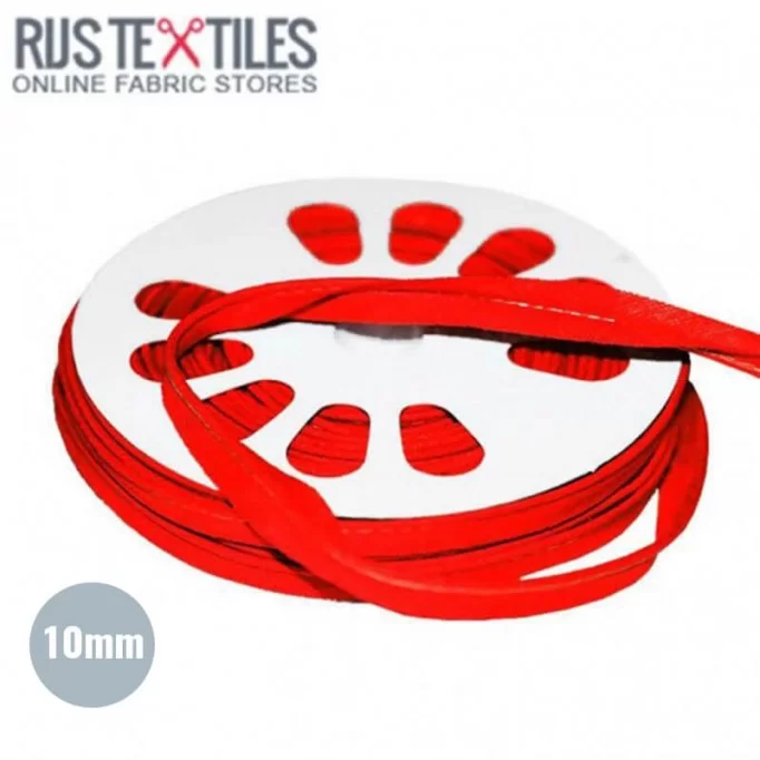 Ruban De Passepoil Coton Rouge 10mm  - (Rubans)