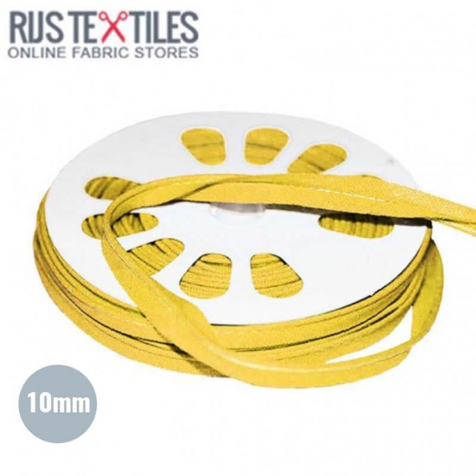 Cotton Piping Tape Yellow Corn 10mm - (Ribbons )