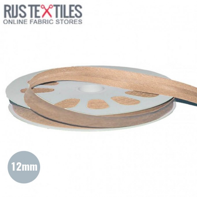 Schrägband Baumwolle 12mm Beige  - (Bänder & Borten)
