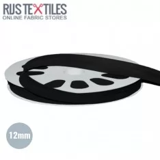 Nastri In Sbieco Di Cotone 12mm Nero