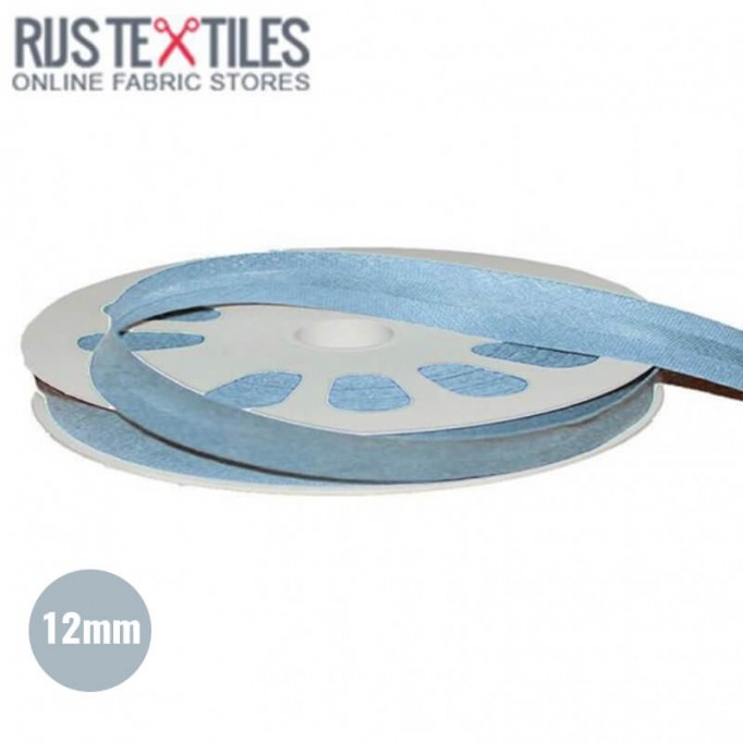 Schrägband Baumwolle 12mm Hell Blau  - (Bänder & Borten)