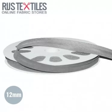 Biaisband Katoen 12mm Licht Grijs  - (Banden En Linten)