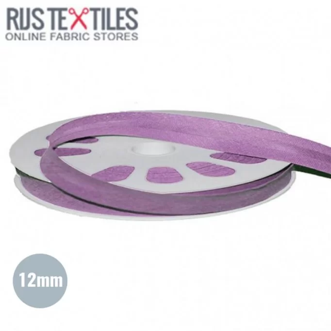 Biais Coton Plié 12mm Lilas  - (Rubans)