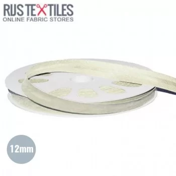 Schrägband Baumwolle 12mm Ecru 