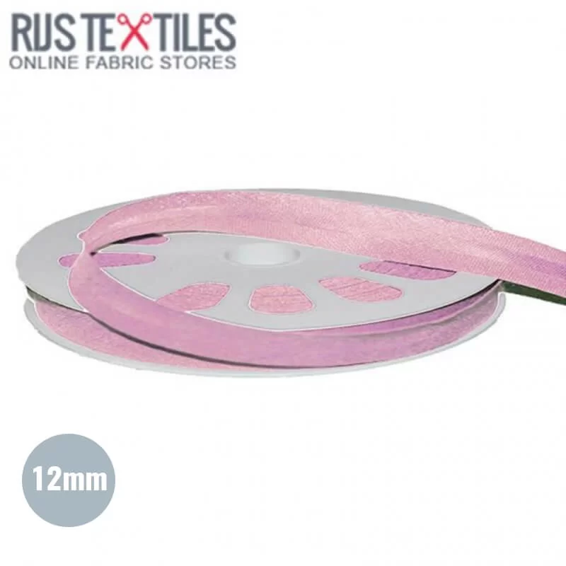Biaisband Katoen 12mm Rose