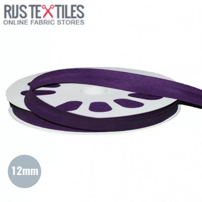 Cotton Bias Binding 12mm Purple  - (Ribbons )