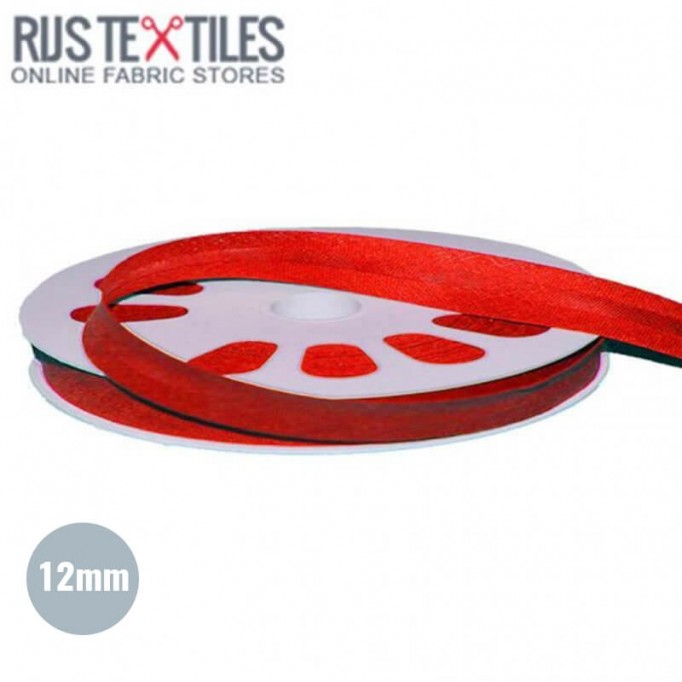 Schrägband Baumwolle 12mm Rot  - (Bänder & Borten)