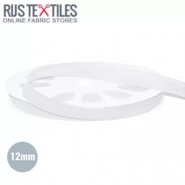 Schrägband Baumwolle 12mm Weiß  - (Bänder & Borten)