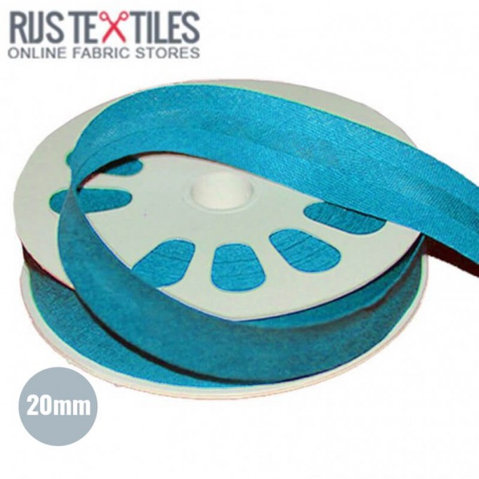 Nastri In Sbieco Di Cotone Turchese 20mm - (Nastri)