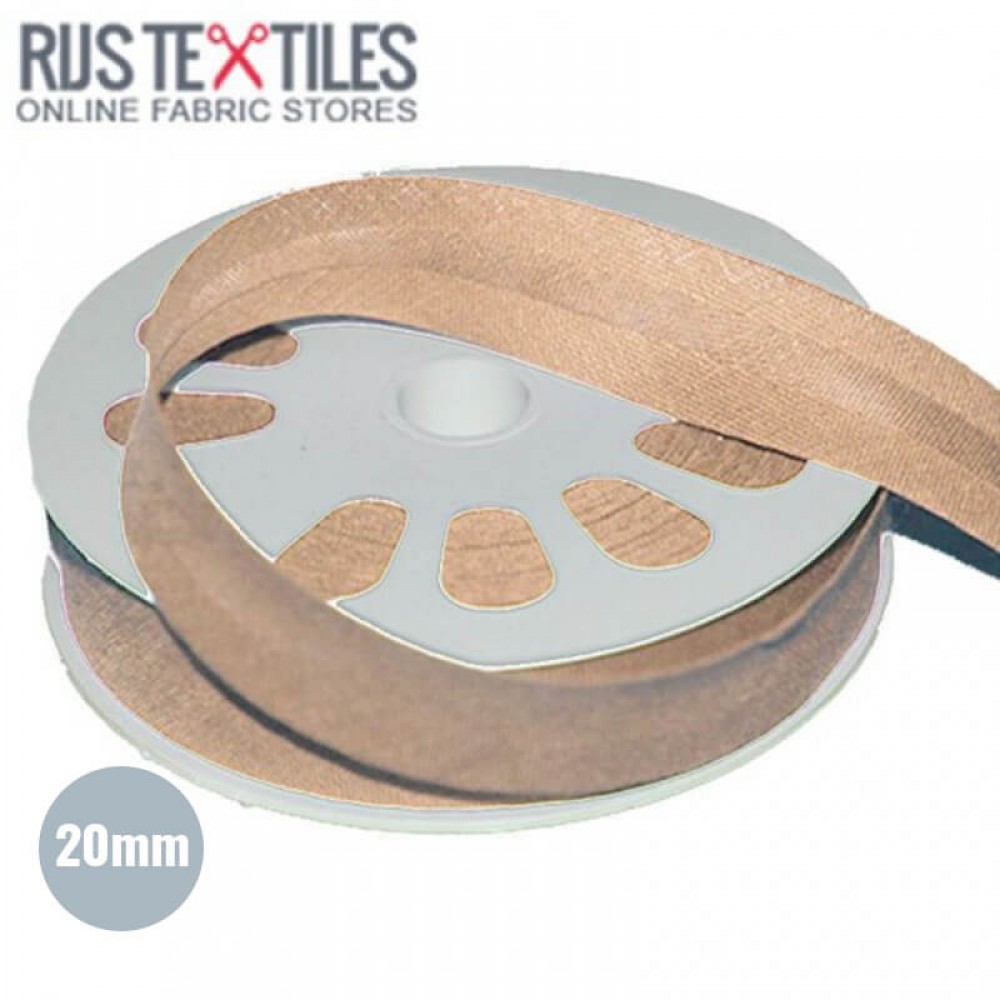 Schrägband Baumwolle Beige 20mm