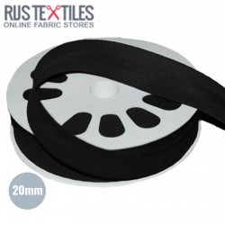 Nastri In Sbieco Di Cotone Nero 20mm