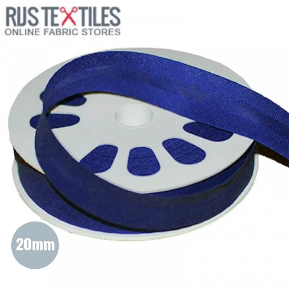 Biais Coton Plié Cobalt 20mm 