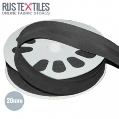 Cotton Bias Binding Dark Grey 20mm