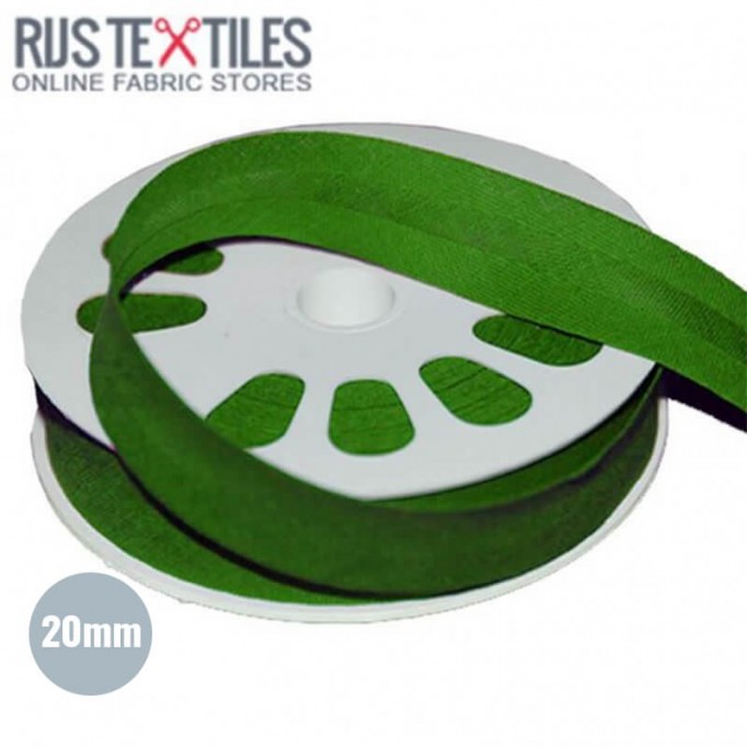 Nastri In Sbieco Di Cotone Verde Erba 20mm - (Nastri)