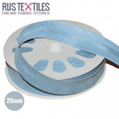 Cotton Bias Binding Light Blue 20mm