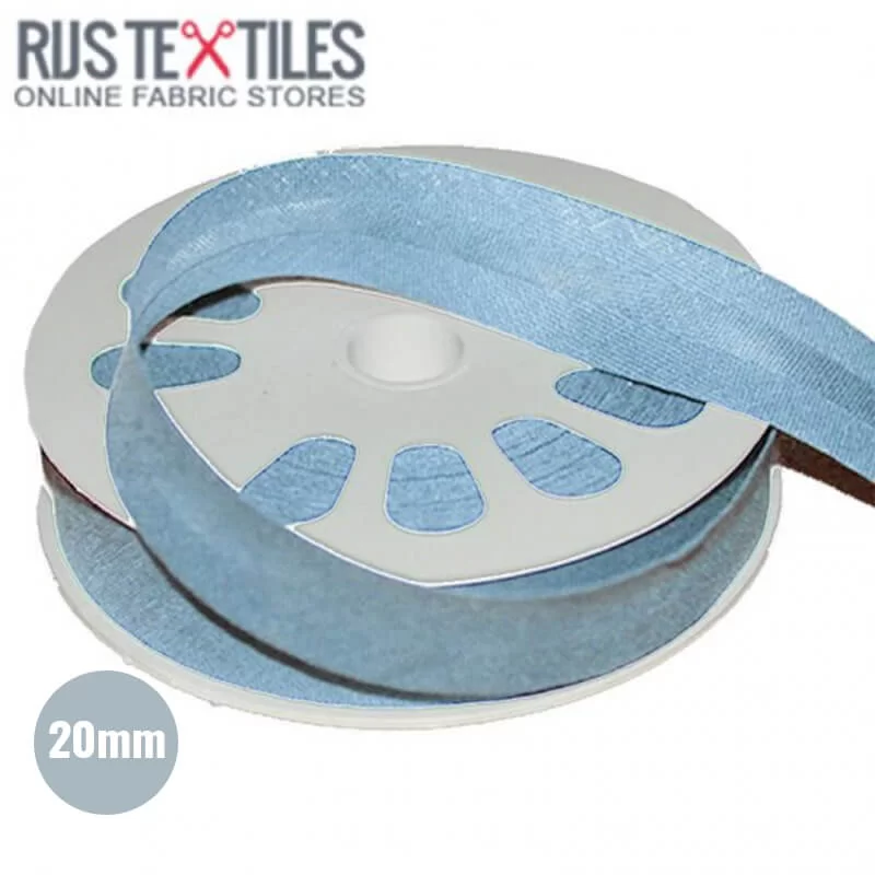 Biaisband Katoen Licht Blauw 20mm