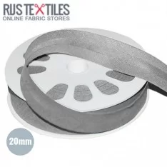 Nastri In Sbieco Di Cotone Grigio Chiaro 20mm