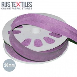 Nastri In Sbieco Di Cotone Lilla 20mm