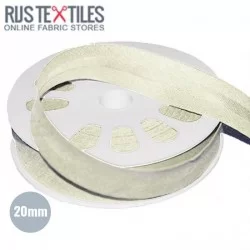 Biais Coton Plié Écru 20mm Biais Coton Plié Écru 20mm