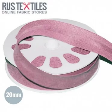 Biaisband Katoen Oud Roze 20mm - (Banden En Linten)
