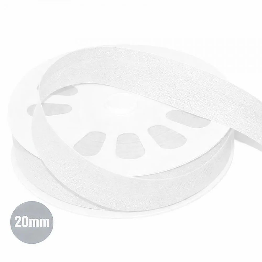 Biais Coton Plié Blanc 20mm 
