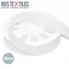 Cotton Bias Binding White 20mm Cotton Bias Binding White 20mm