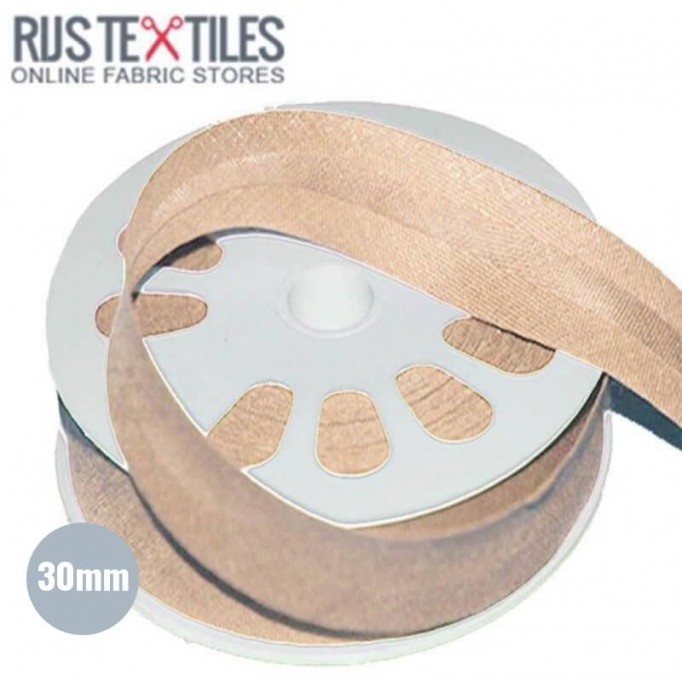 Skråbånd Bomuld Beige 30mm - (Bånd)