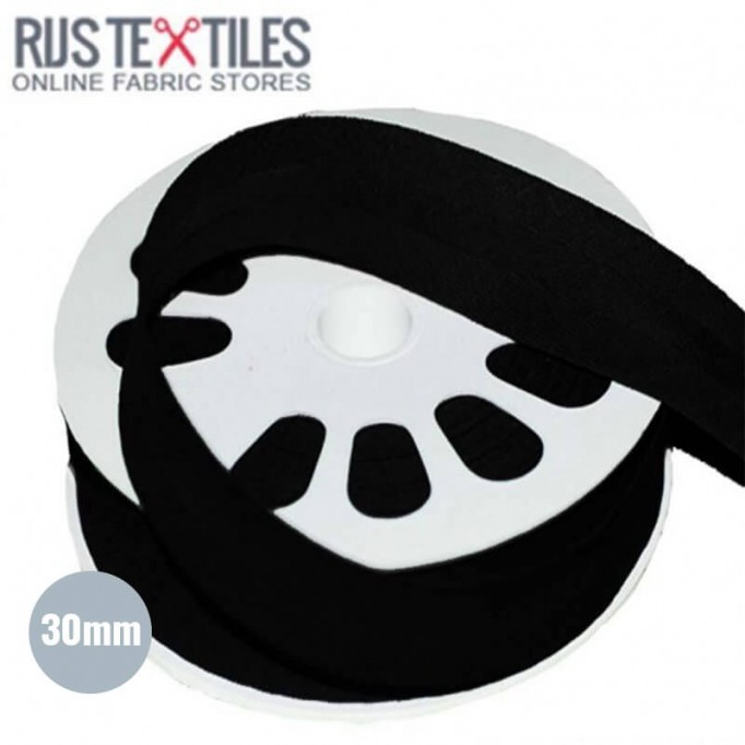 Nastri In Sbieco Di Cotone Nero 30mm - (Nastri)