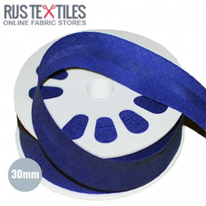 Cotton Bias Binding Cobalt 30mm - (Ribbons )