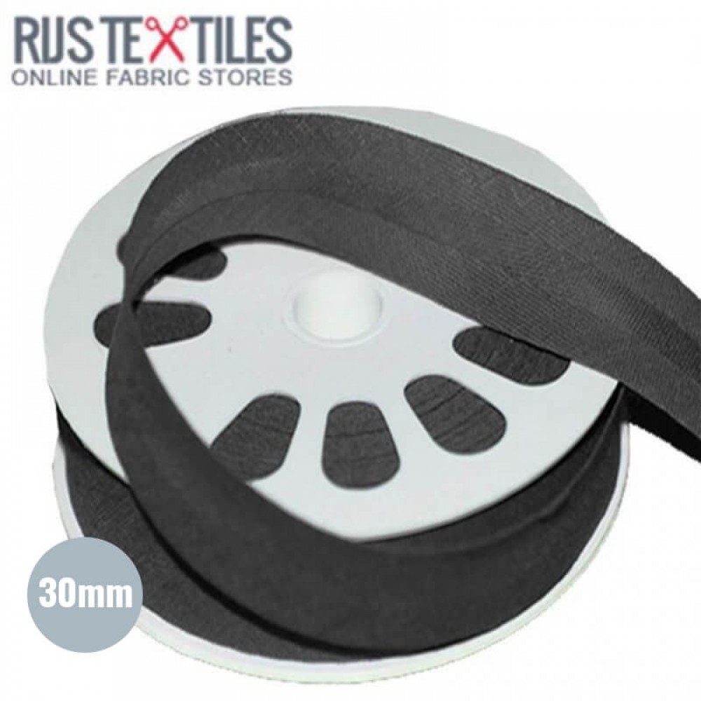 Cotton Bias Binding Dark Grey 30mm Cotton Bias Binding Dark Grey 30mm
