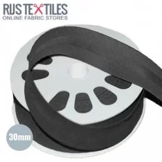 Biais Coton Plié Gris Foncé 30mm