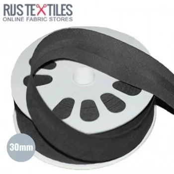 Cotton Bias Binding Dark Grey 30mm Cotton Bias Binding Dark Grey 30mm