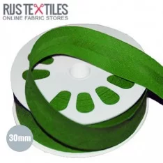 Biais Coton Plié Herbe Verte 30mm