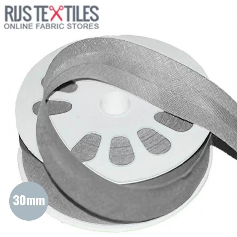 Biaisband Katoen Licht Grijs 30mm