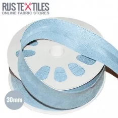 Biais Coton Plié Bleu Clair 30mm