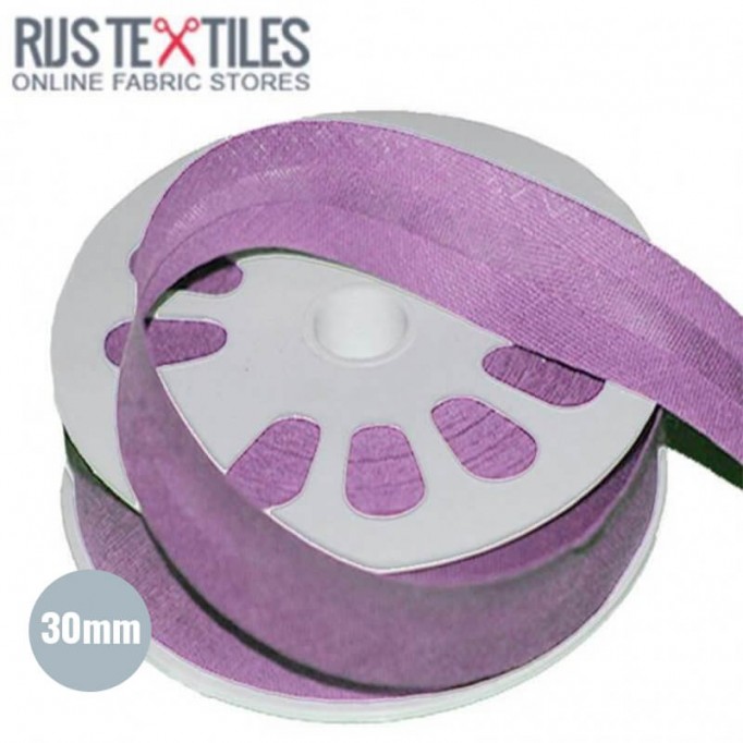 Nastri In Sbieco Di Cotone Lilla 30mm - (Nastri)