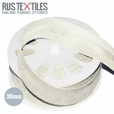 Schrägband Baumwolle Ecru 30mm - (Bänder & Borten)