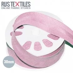 Biais Coton Plié Rose 30mm