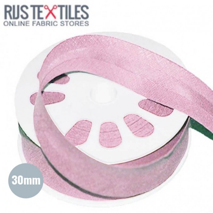 Nastri In Sbieco Di Cotone Rosa 30mm - (Nastri)