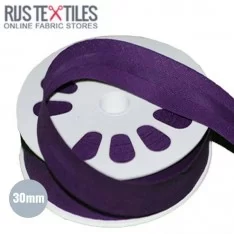 Biais Coton Plié Violet 30mm