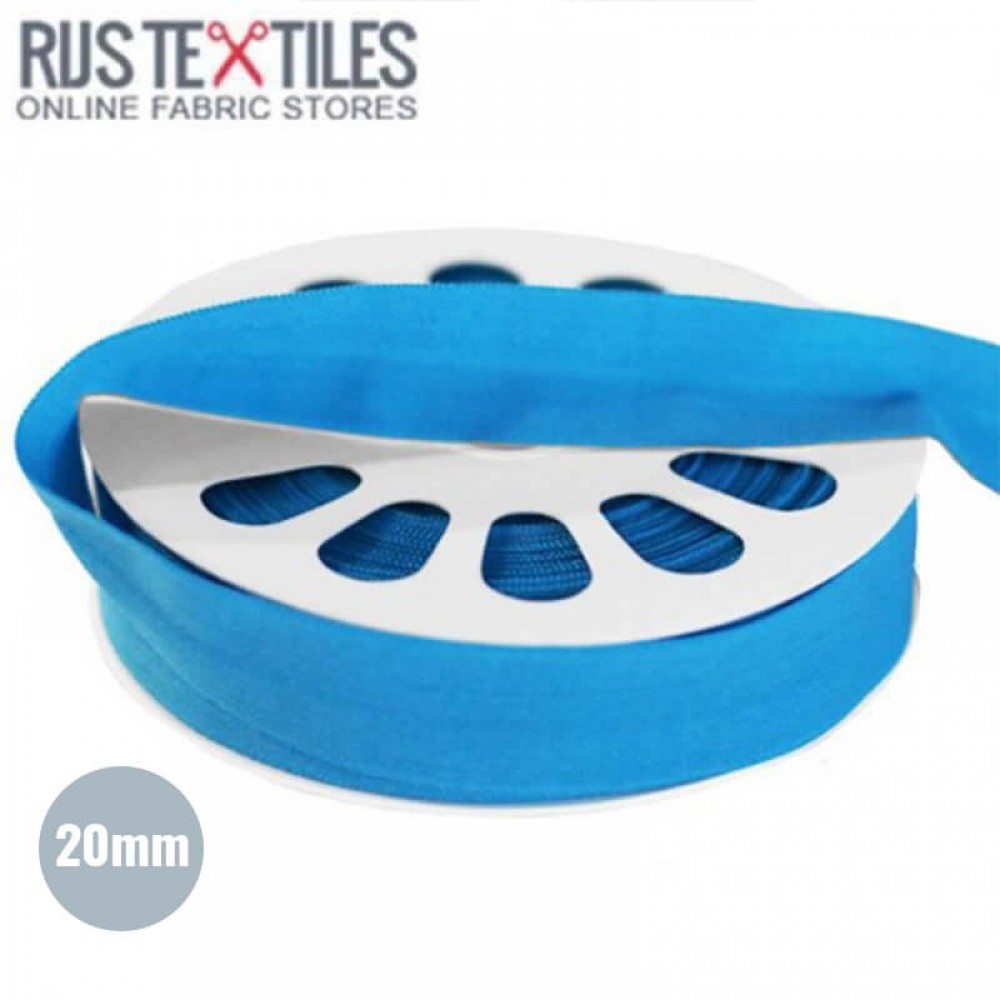 Elastisk Kantebånd Mat Aqua 20mm